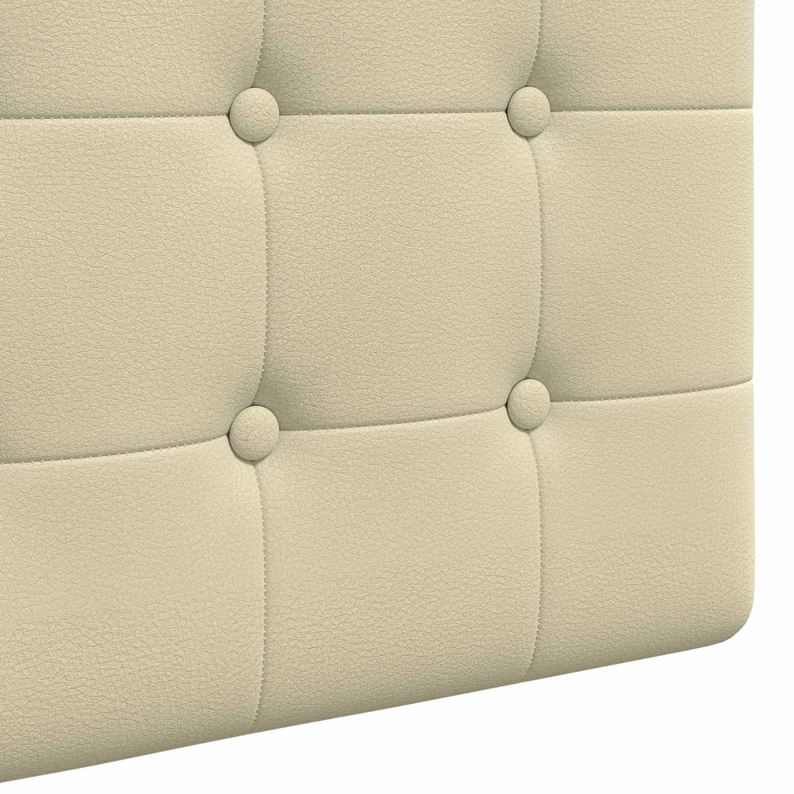 Hängendes Kopfteil Mit LED Licht Creme Kunstleder