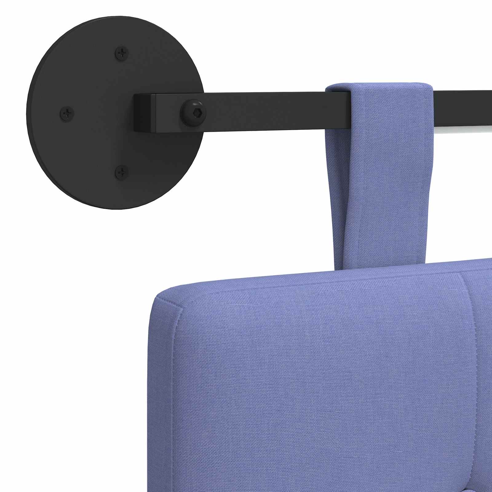 Hängendes Kopfteil Mit LED Licht Jeans blau Stoff