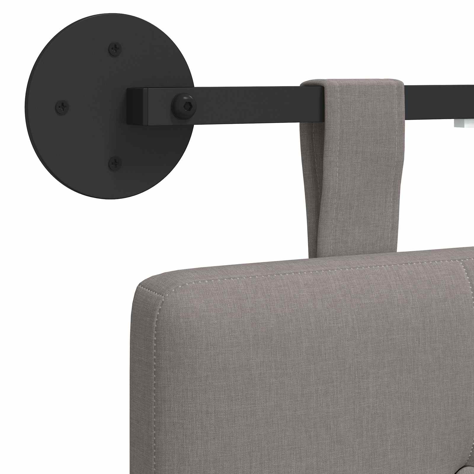 Hängendes Kopfteil Mit LED Licht Taupe Stoff