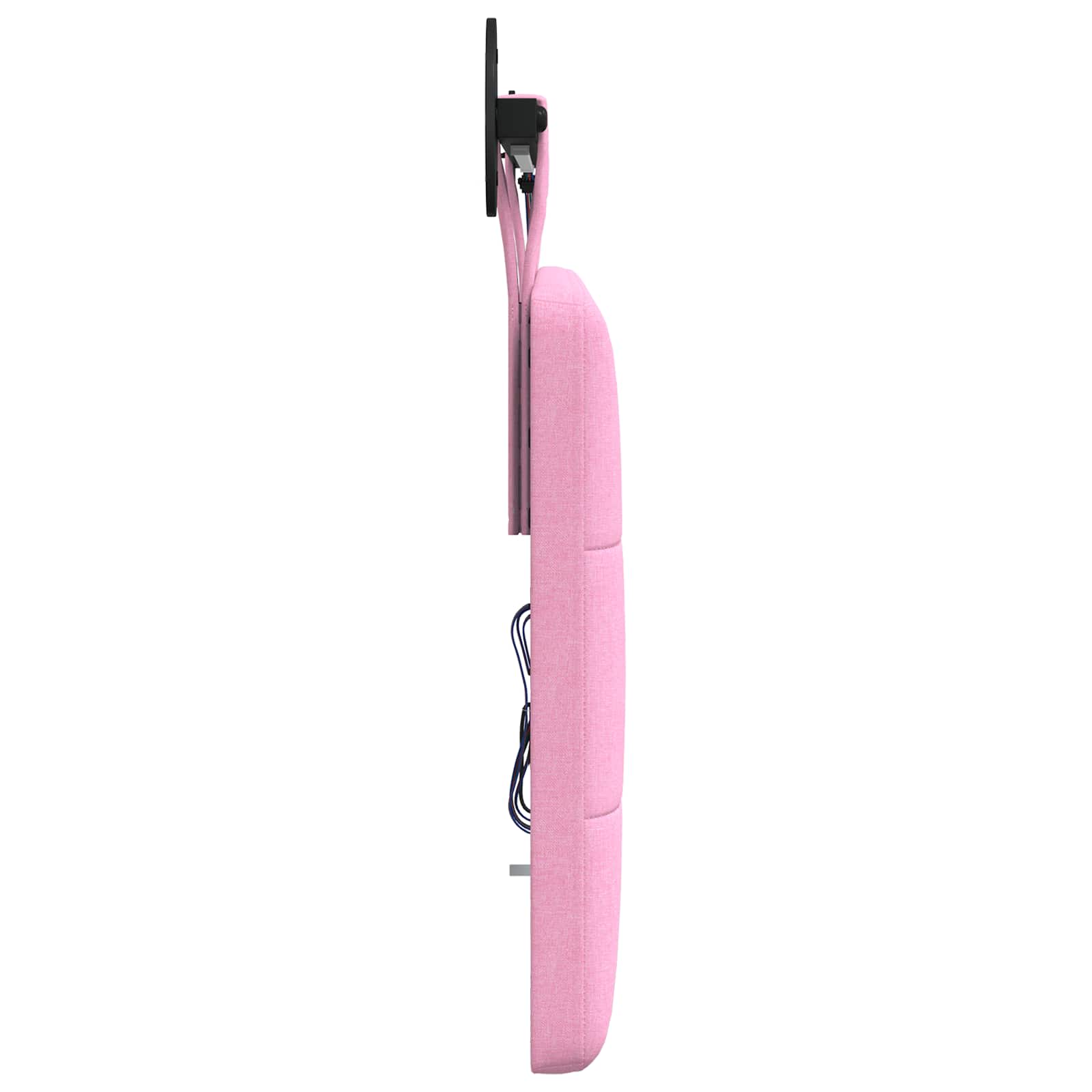 Hängendes Kopfteil Mit LED Licht Rosa Stoff