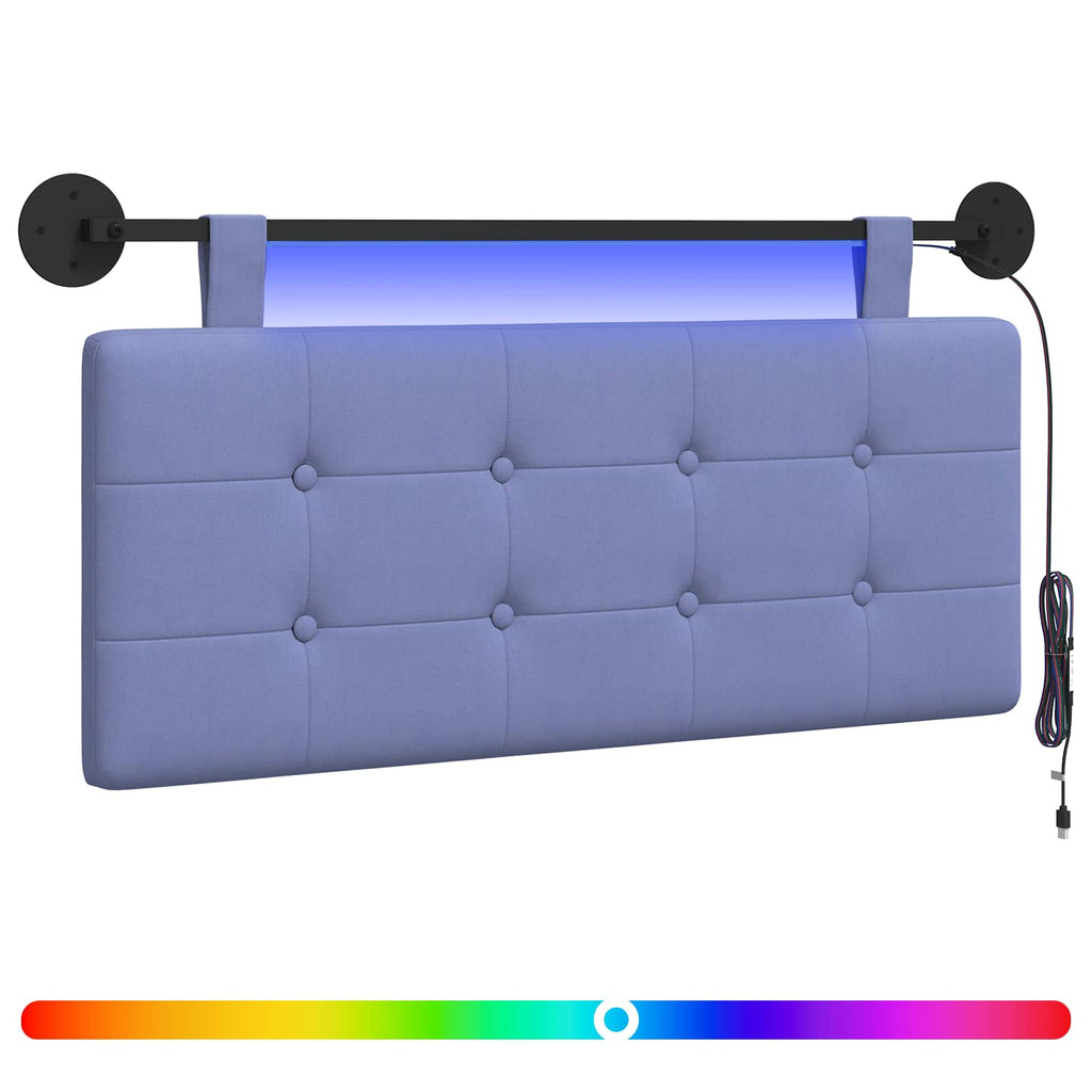 Hängendes Kopfteil Mit LED Licht Jeans blau Stoff