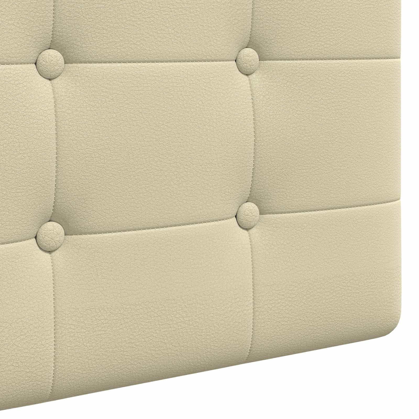 Hängendes Kopfteil Mit LED Licht Creme Kunstleder