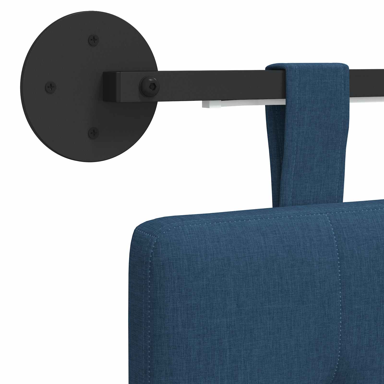 Hängendes Kopfteil Mit LED Licht Blau Stoff