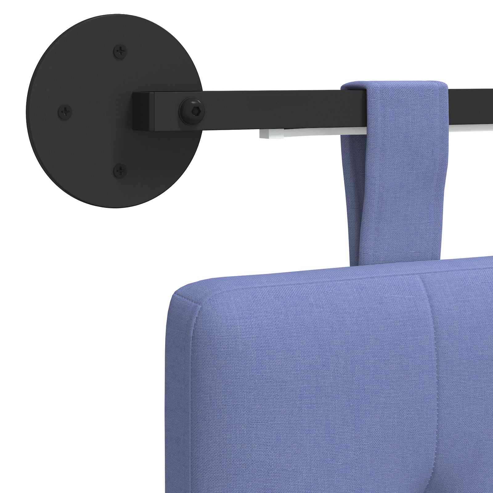 Hängendes Kopfteil Mit LED Licht Jeans blau Stoff
