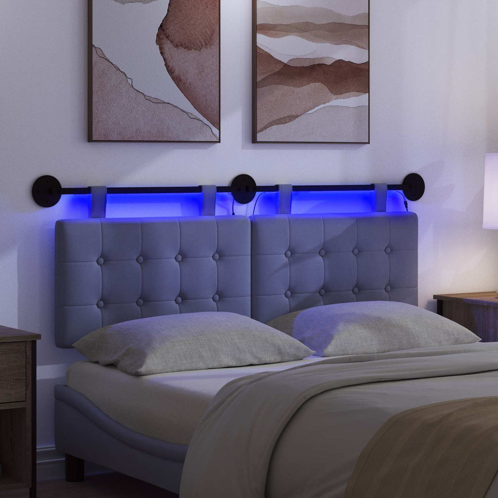 Hängendes Kopfteil Mit LED Licht Jeans blau Stoff