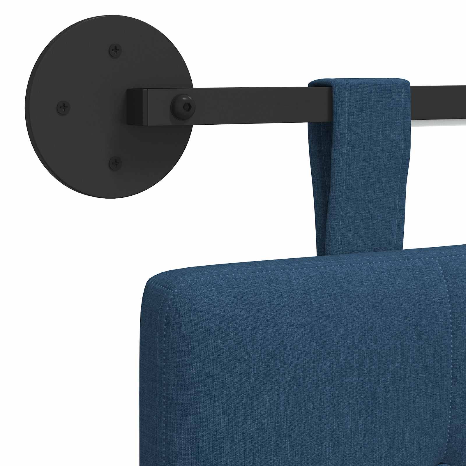 Hängendes Kopfteil Mit LED Licht Blau Stoff