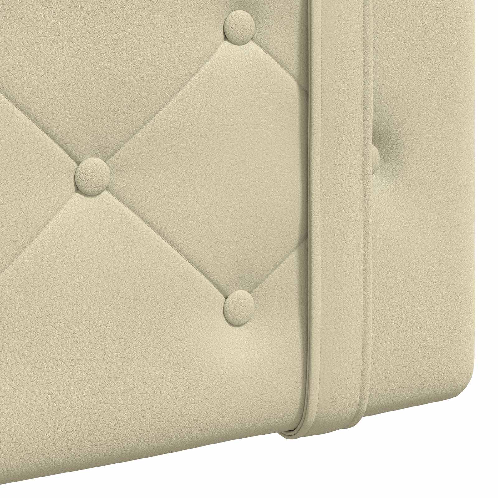 Hängendes Kopfteil Mit LED Licht Creme Kunstleder
