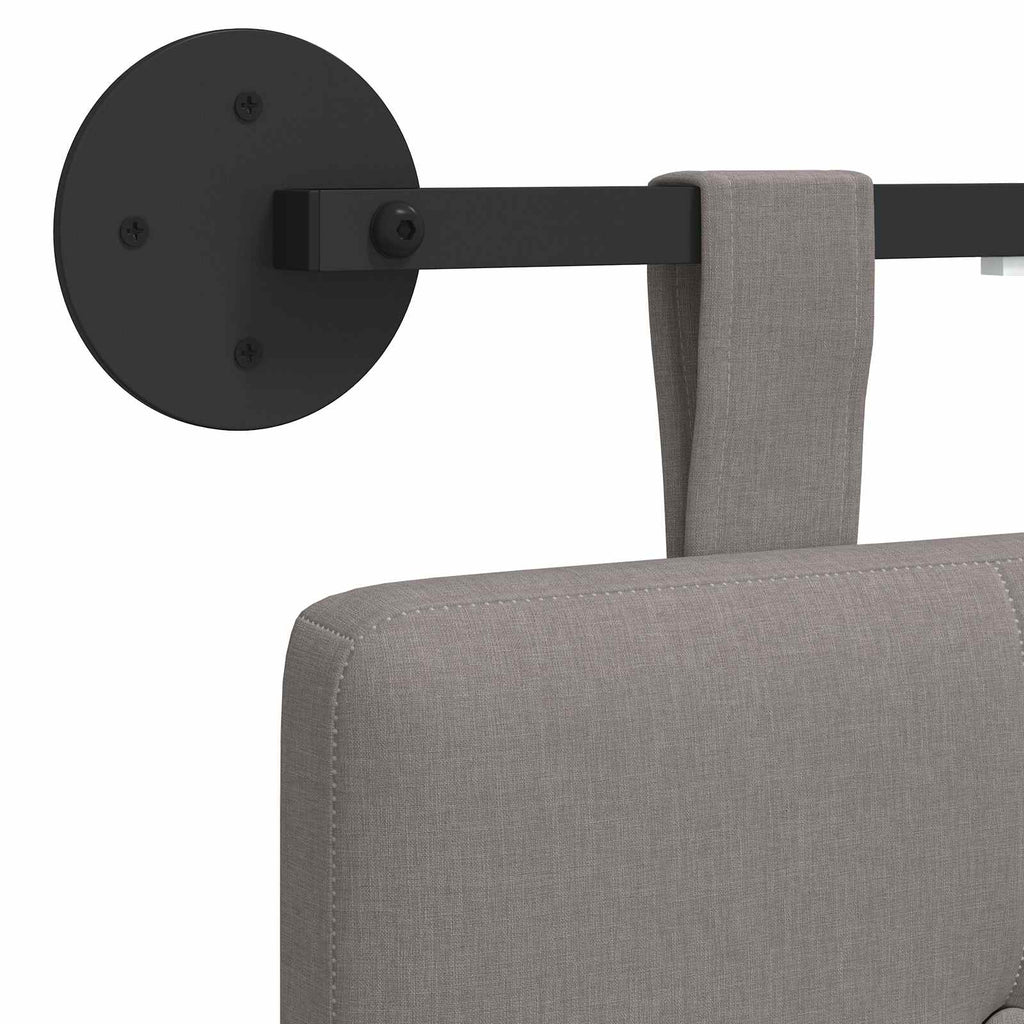 Hängendes Kopfteil Mit LED Licht Taupe Stoff