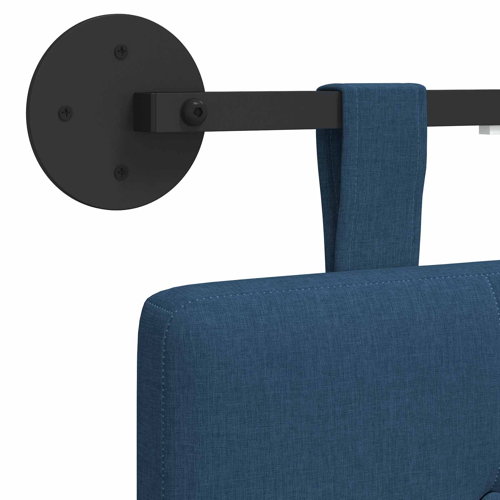 Hängendes Kopfteil Mit LED Licht Blau Stoff