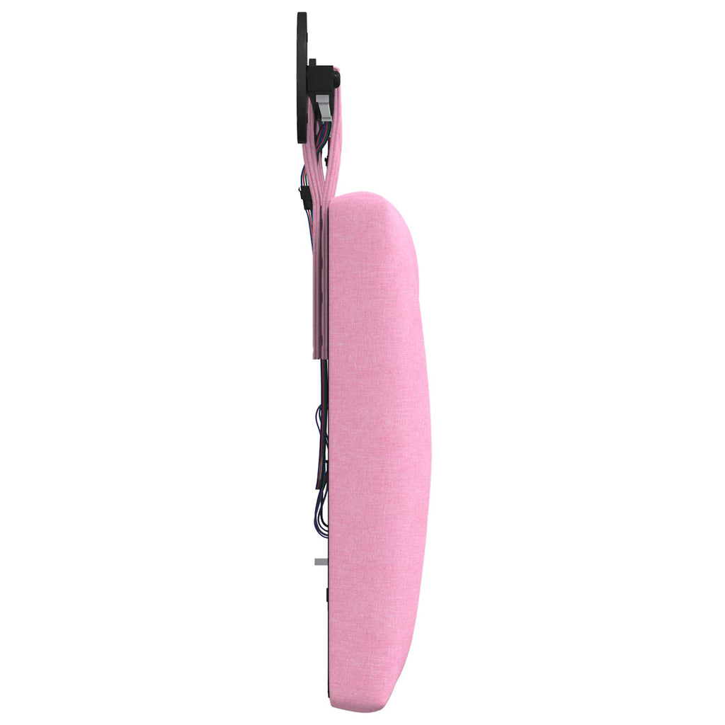 Hängendes Kopfteil Mit LED Licht Rosa Stoff