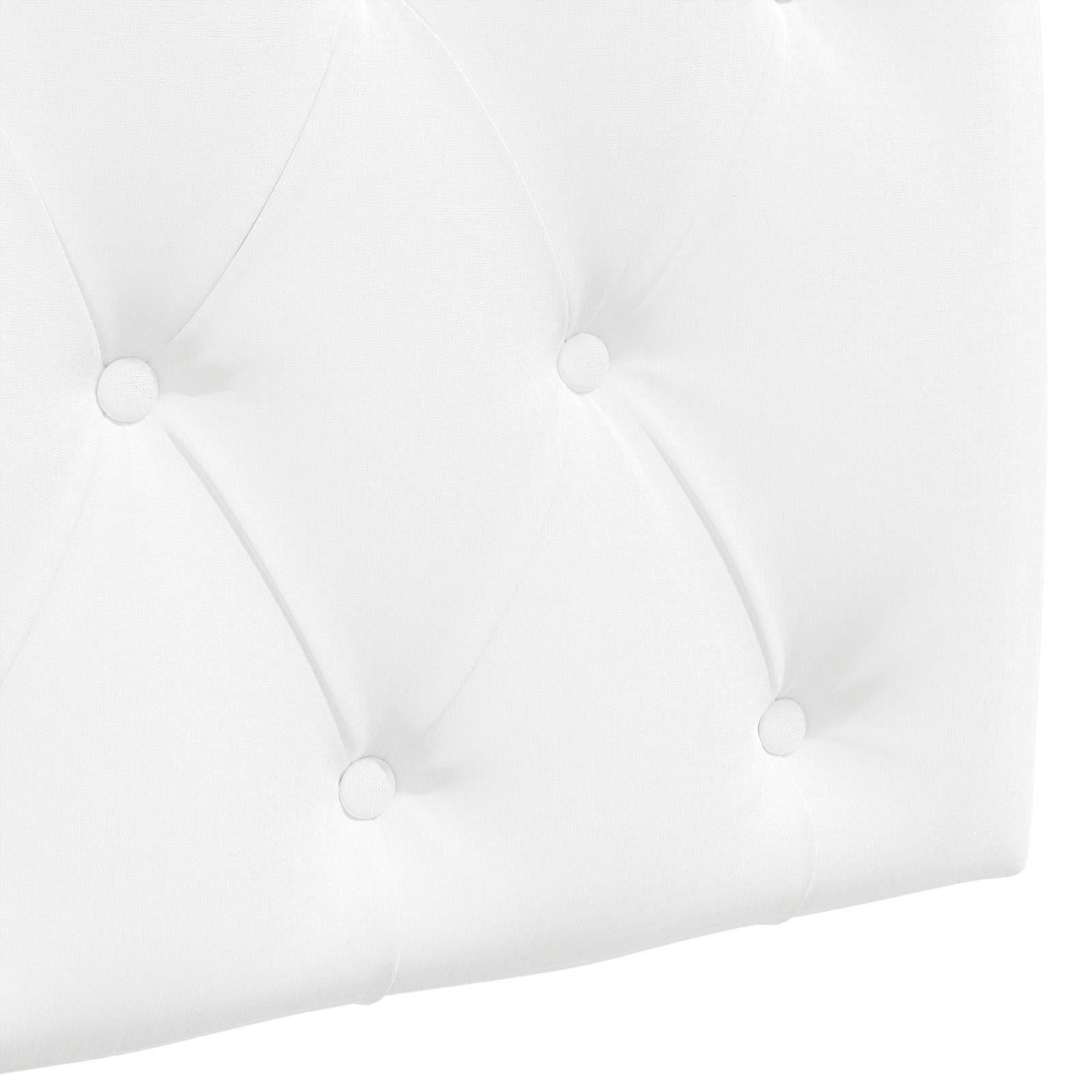 Hängendes Kopfteil Mit LED Licht Weiß Stoff