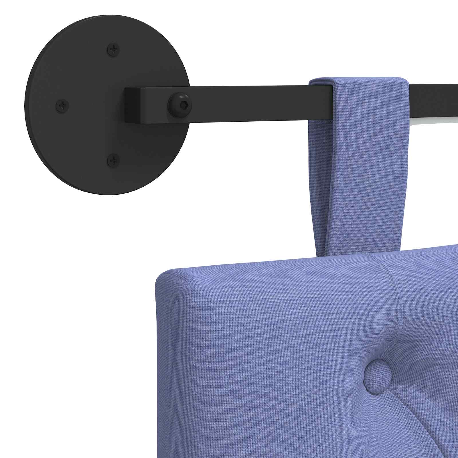 Hängendes Kopfteil Mit LED Licht Jeans blau Stoff