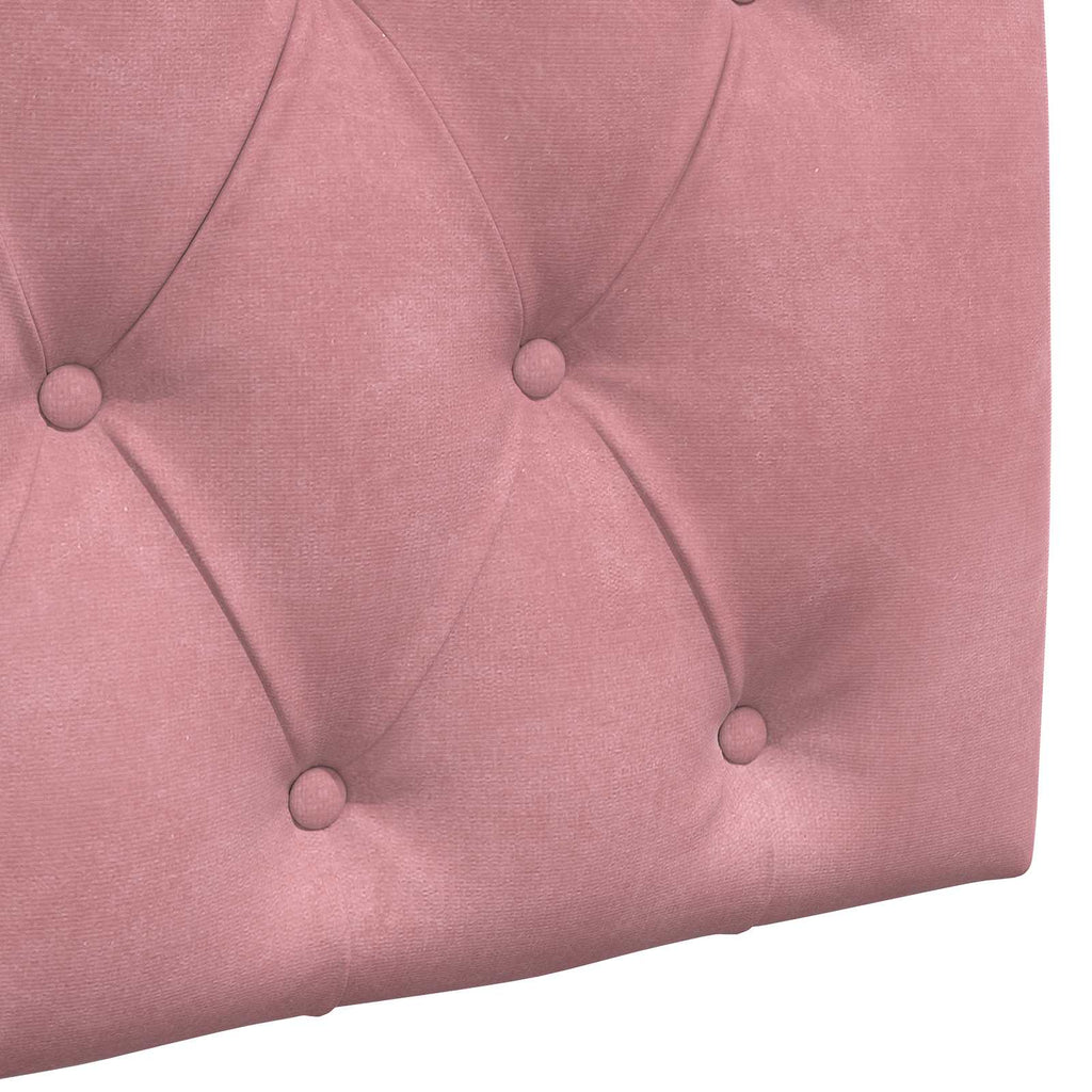 Hängendes Kopfteil Mit LED Licht Rosa Samt