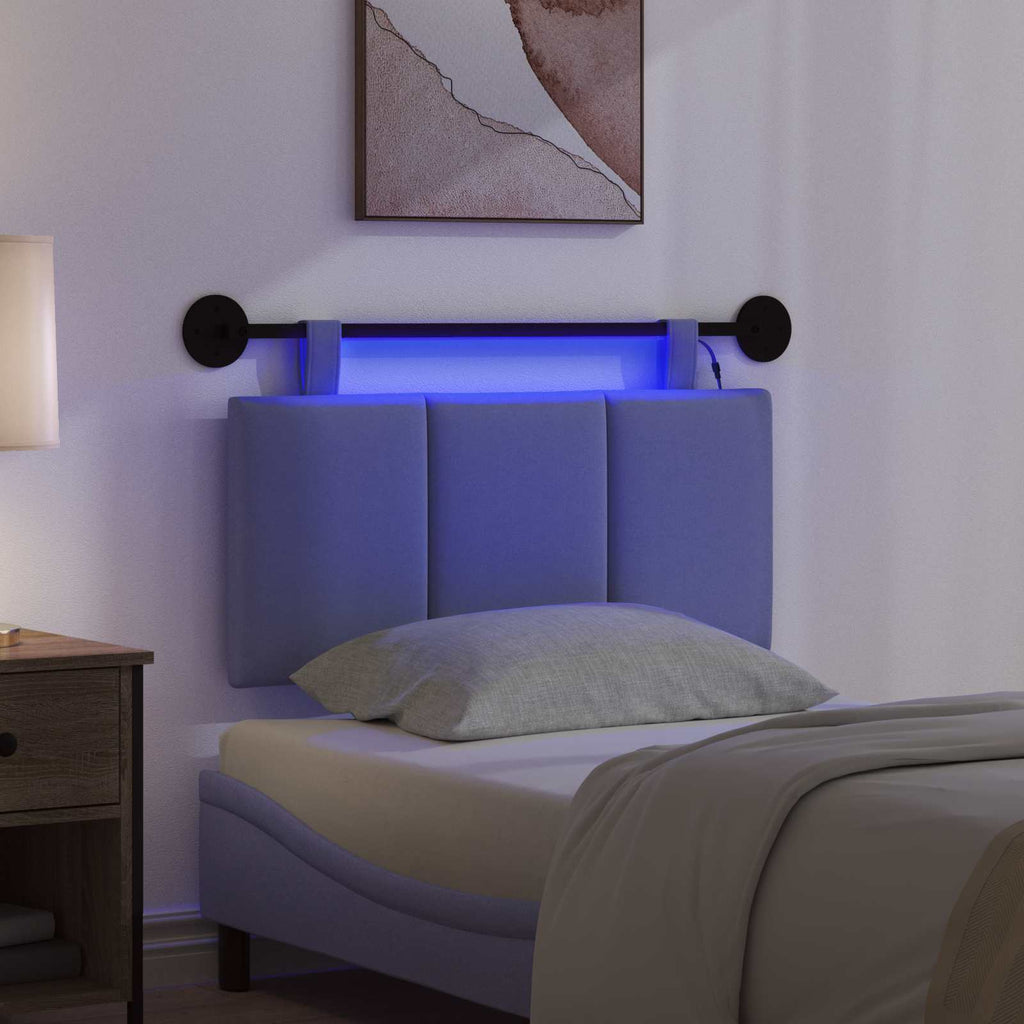 Hängendes Kopfteil Mit LED Licht Jeans blau Stoff