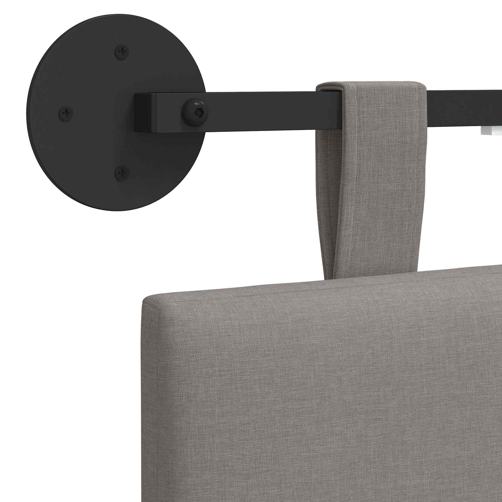 Hängendes Kopfteil Mit LED Licht Taupe Stoff