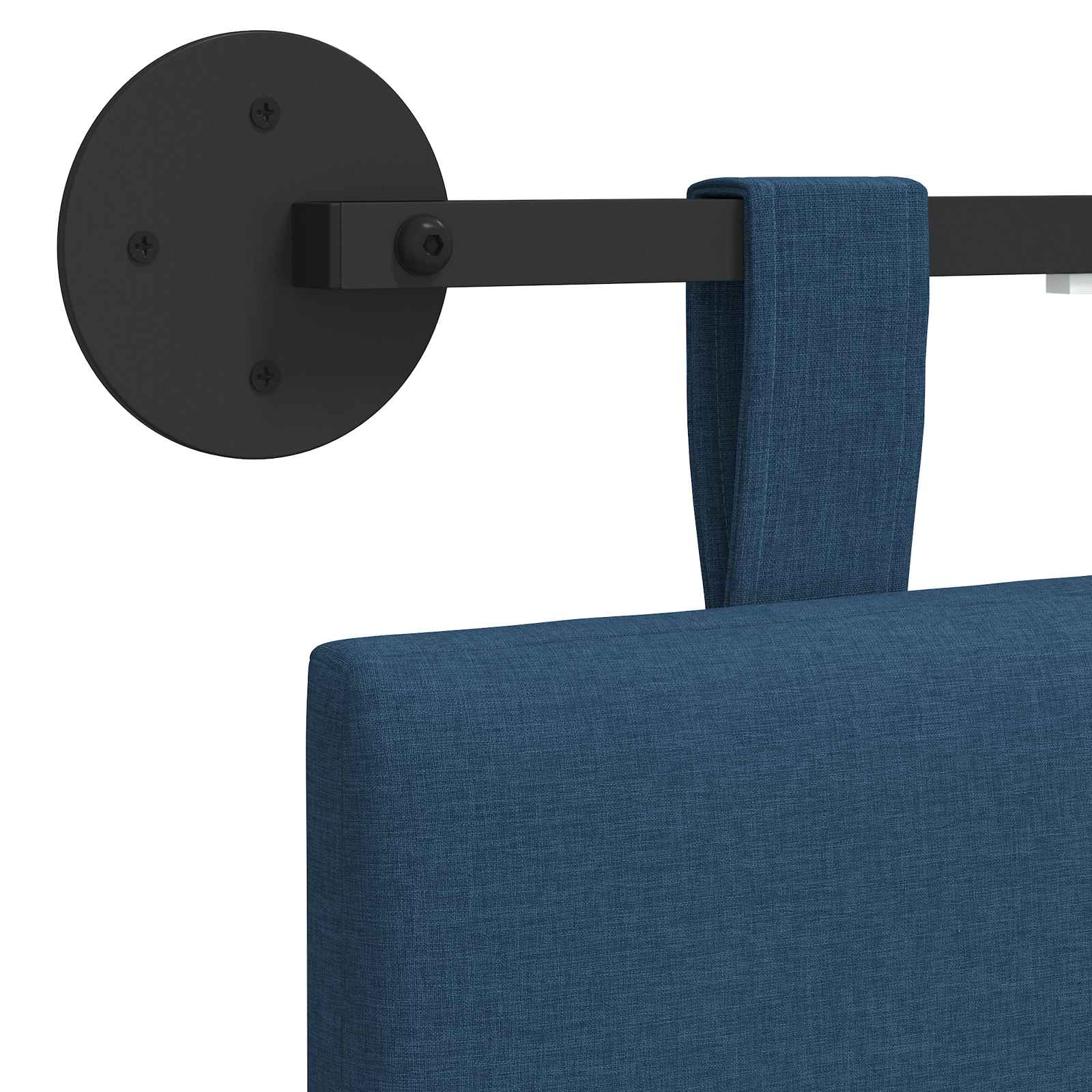 Hängendes Kopfteil Mit LED Licht Blau Stoff