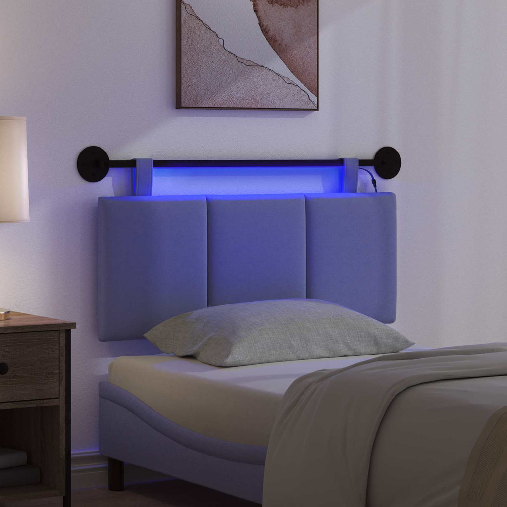 Hängendes Kopfteil Mit LED Licht Jeans blau Stoff