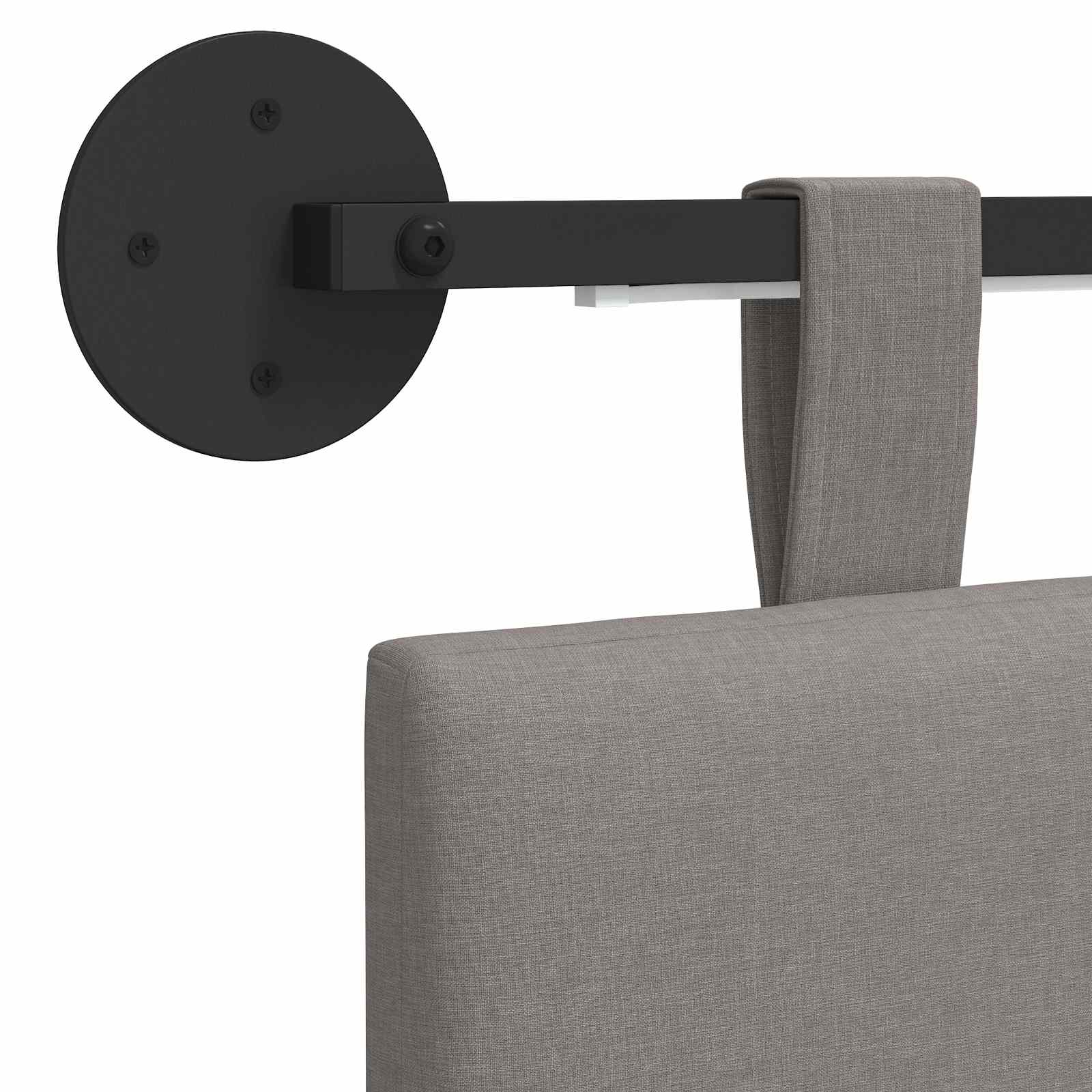 Hängendes Kopfteil Mit LED Licht Taupe Stoff
