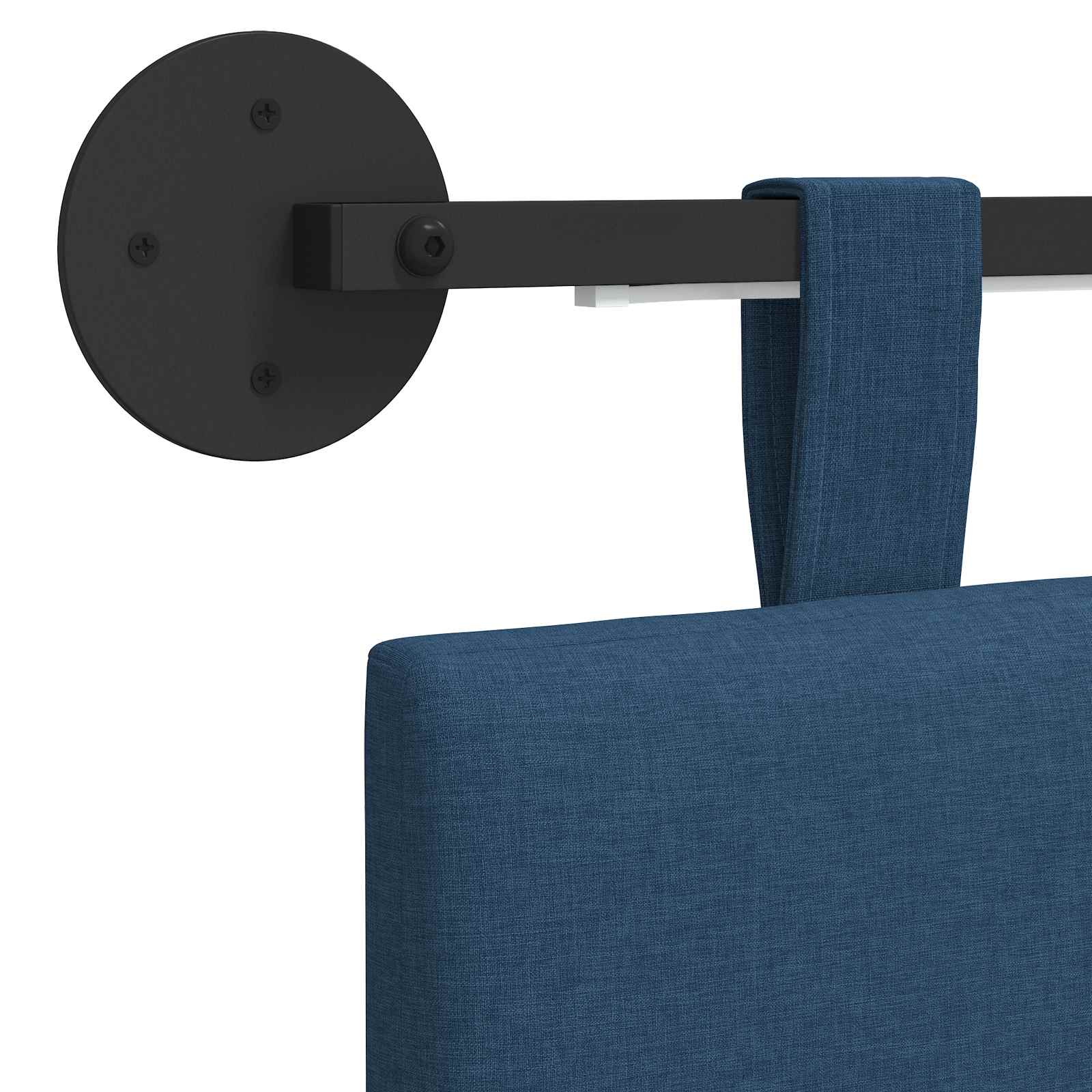Hängendes Kopfteil Mit LED Licht Blau Stoff