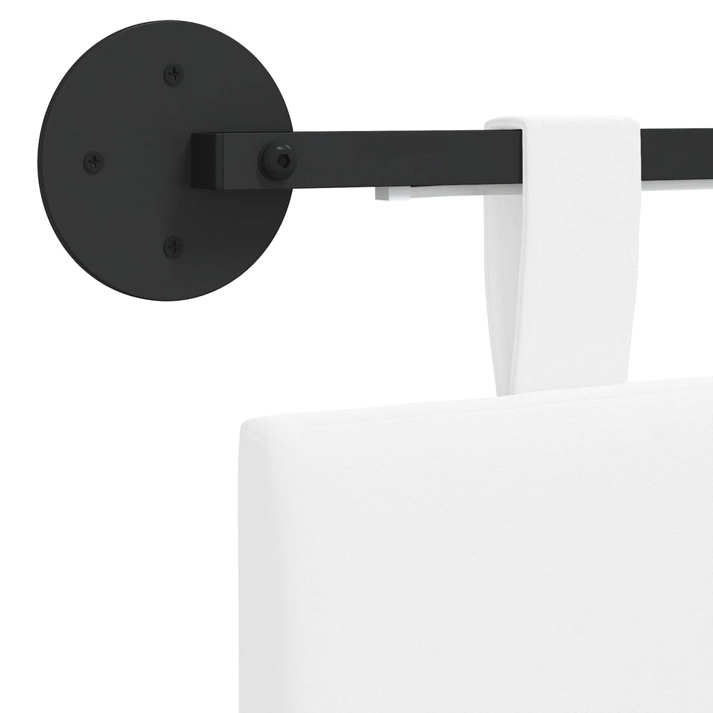 Hängendes Kopfteil Mit LED Licht Weiß Stoff