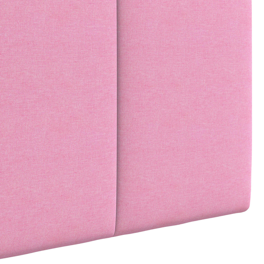 Hängendes Kopfteil Mit LED Licht Rosa Stoff