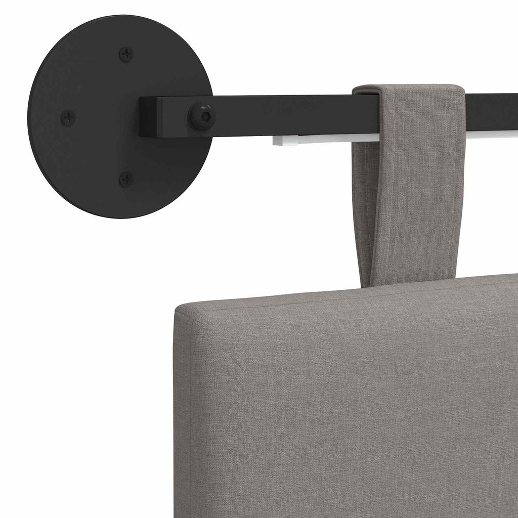 Hängendes Kopfteil Mit LED Licht Taupe Stoff