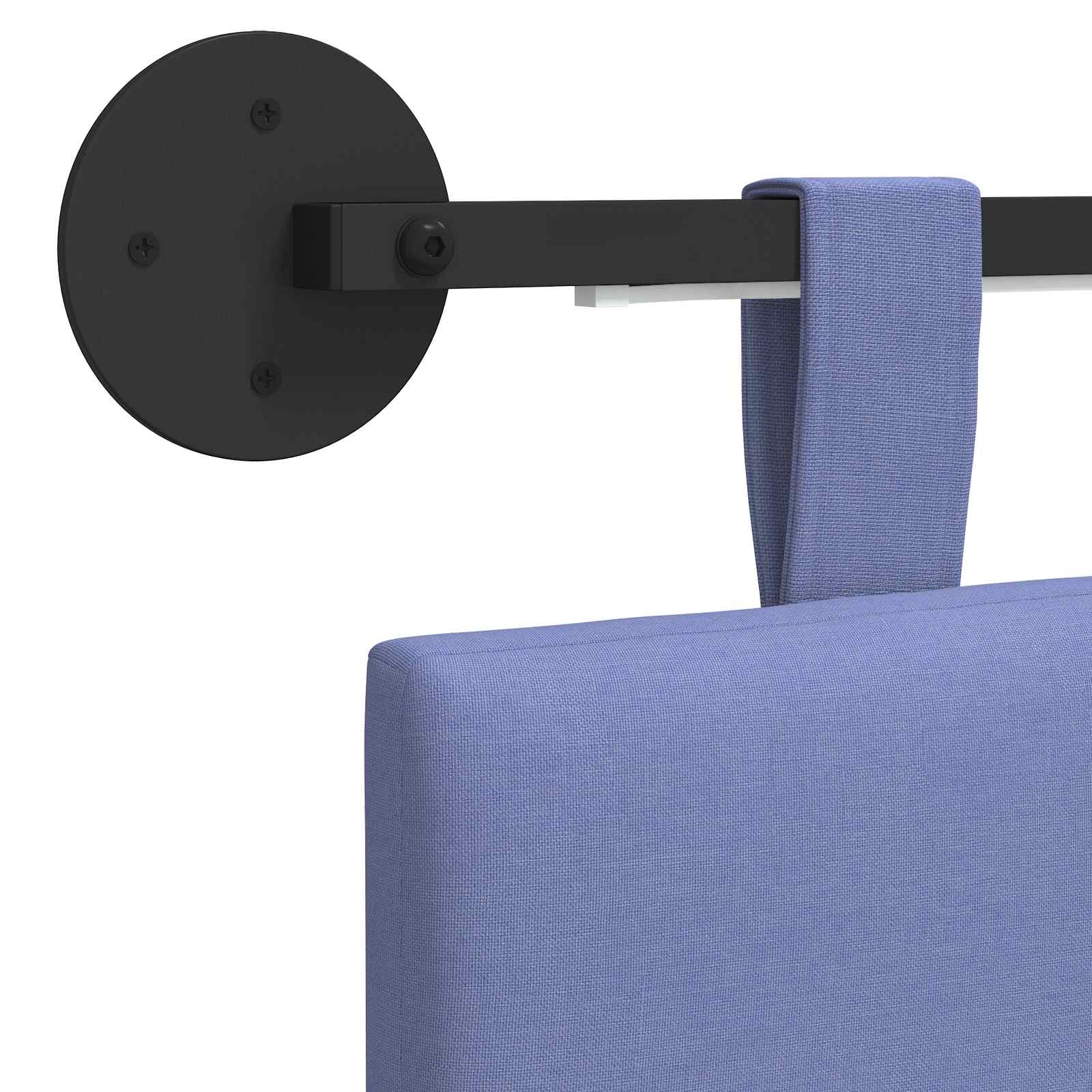 Hängendes Kopfteil Mit LED Licht Jeans blau Stoff