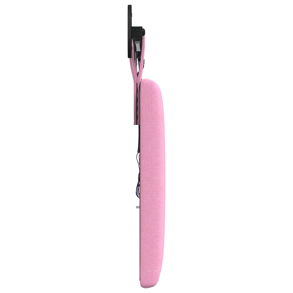 Hängendes Kopfteil Mit LED Licht Rosa Stoff
