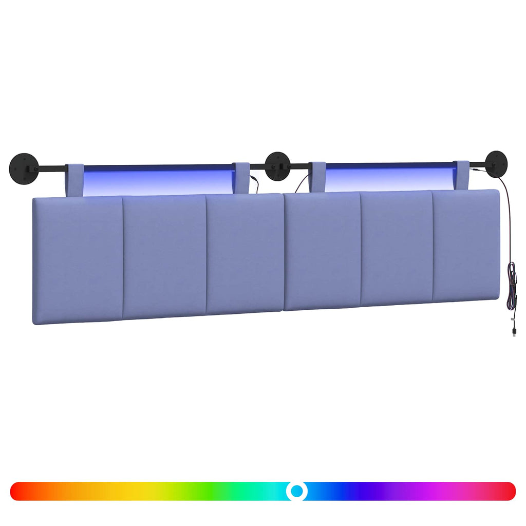 Hängendes Kopfteil Mit LED Licht Jeans blau Stoff