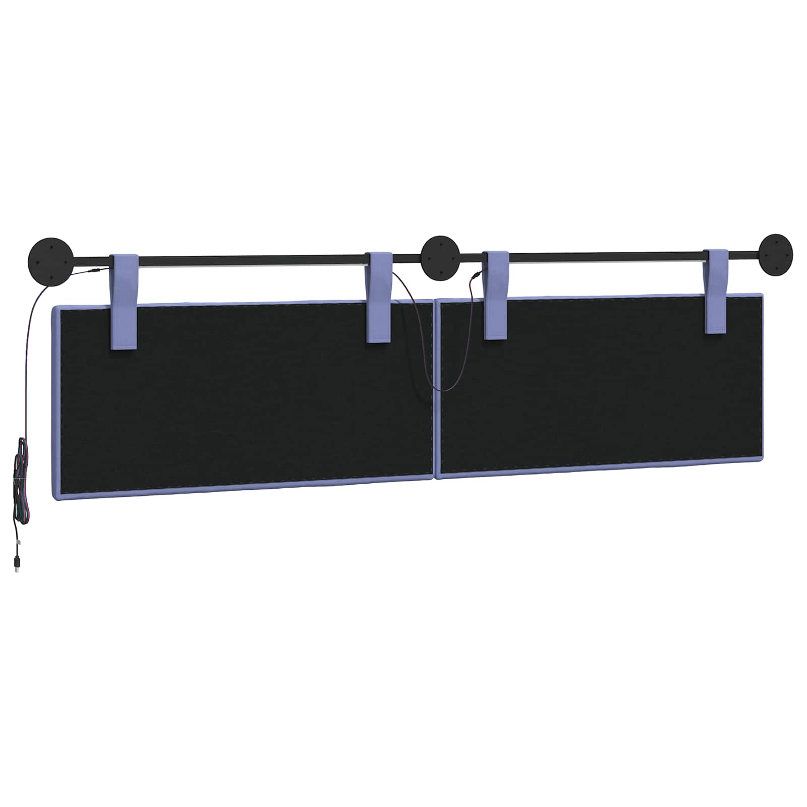 Hängendes Kopfteil Mit LED Licht Jeans blau Stoff