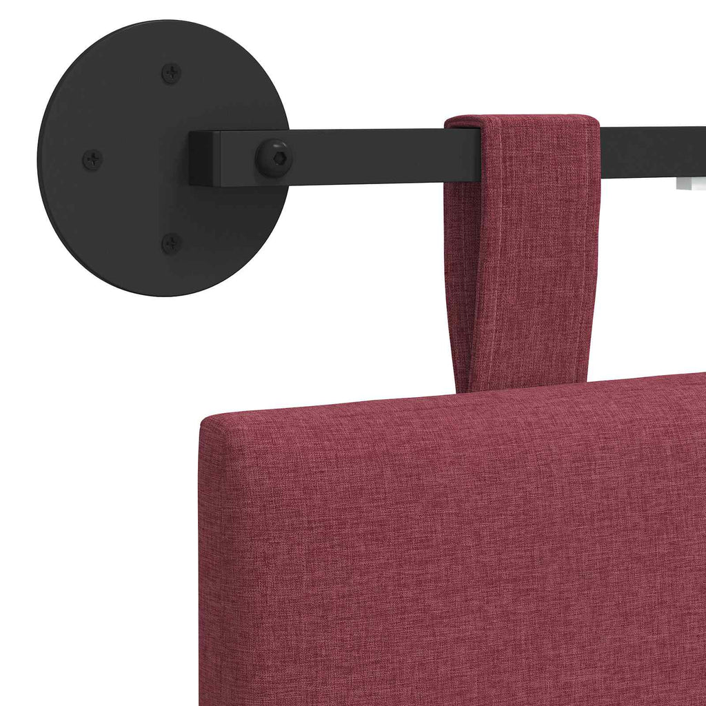 Hängendes Kopfteil Mit LED Licht Weinrot Stoff