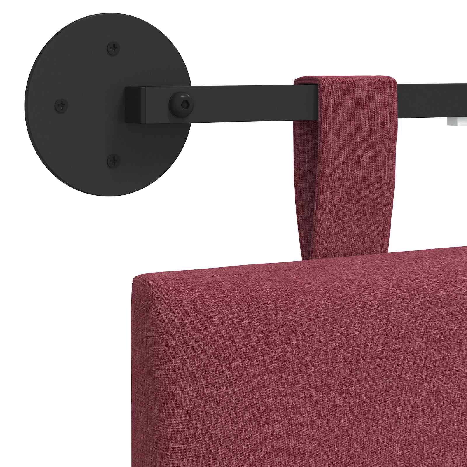 Hängendes Kopfteil Mit LED Licht Weinrot Stoff