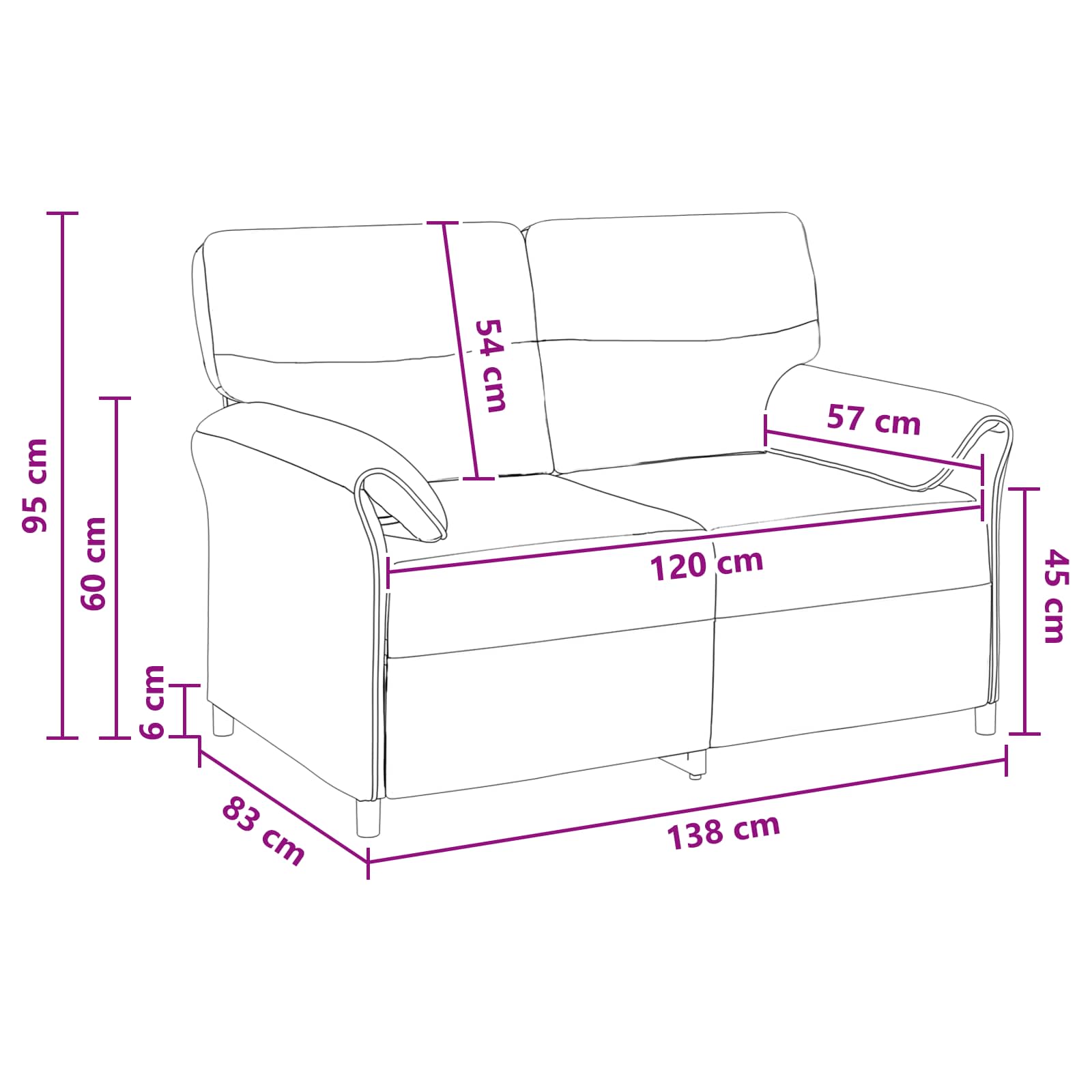 Sofa 100% Polyester, Metallrahmen, MDF, Sperrholz