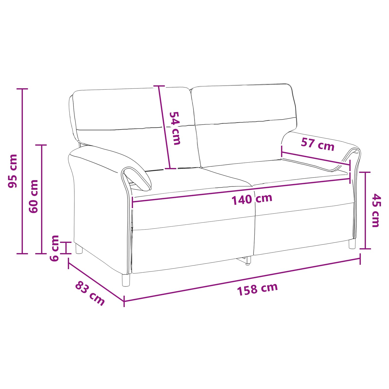 Sofa 100% Polyester, Metallrahmen, MDF, Sperrholz