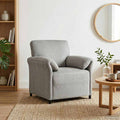 1-Sitzer Sofa Hellgrau 88 x 83 x 95 cm Samt