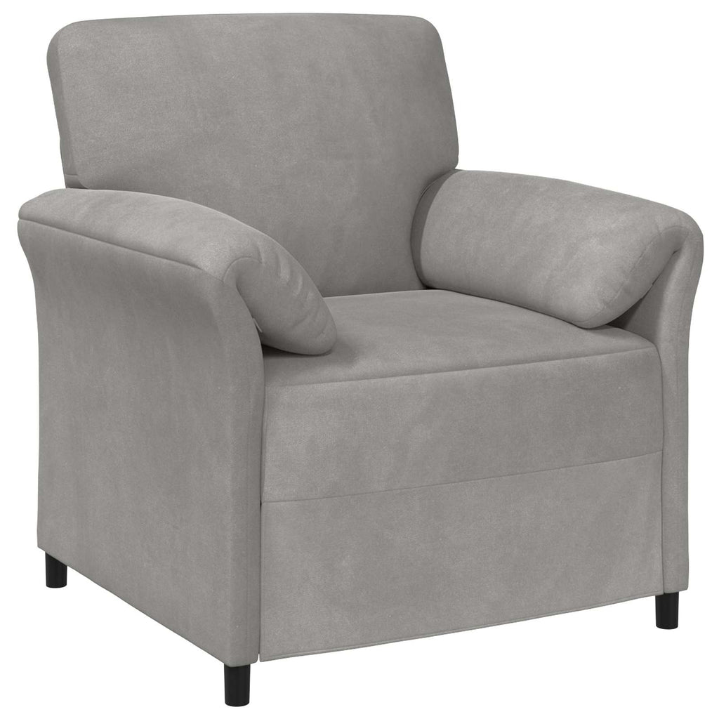 1-Sitzer Sofa Hellgrau 88 x 83 x 95 cm Samt