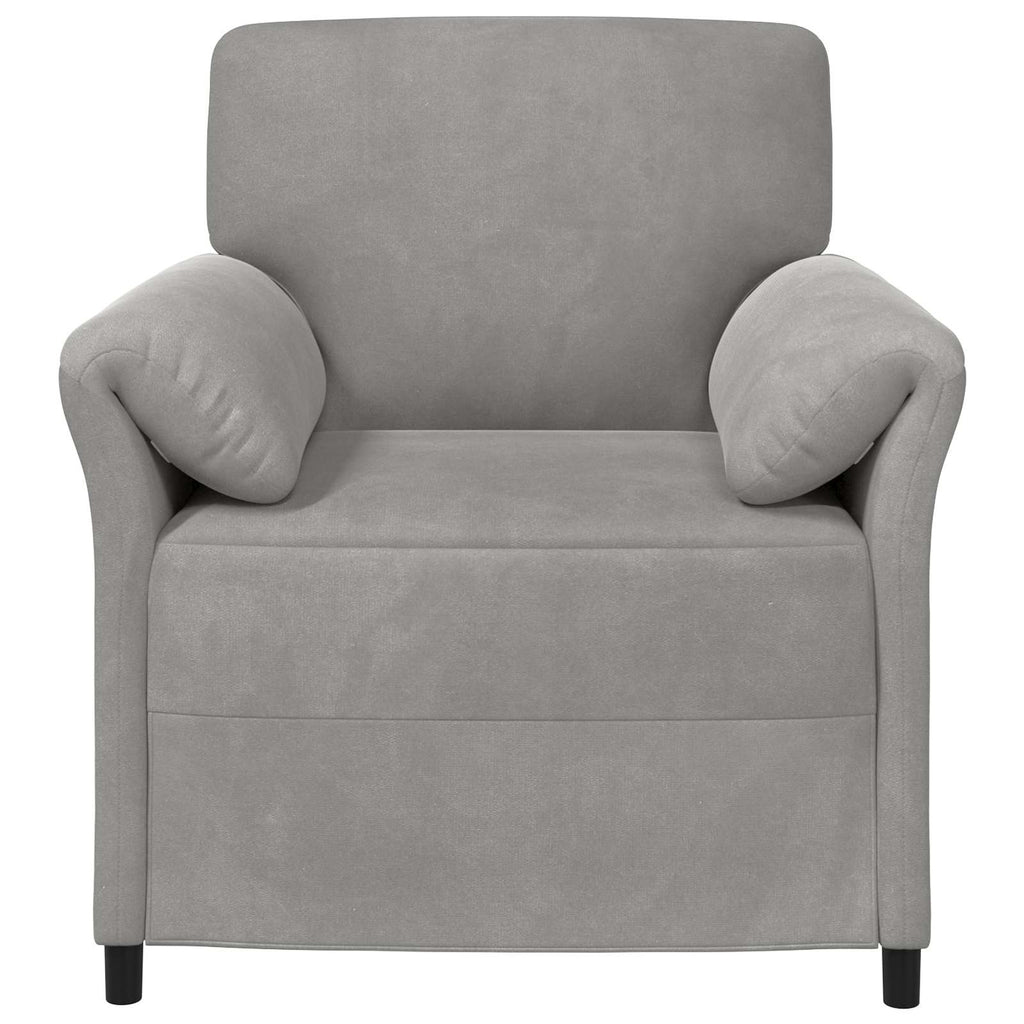 1-Sitzer Sofa Hellgrau 88 x 83 x 95 cm Samt