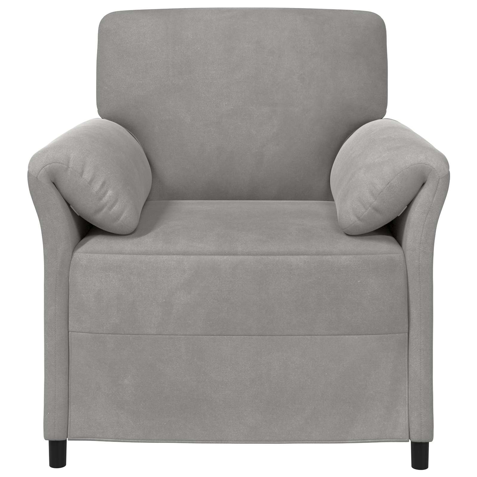 1-Sitzer Sofa Hellgrau 88 x 83 x 95 cm Samt