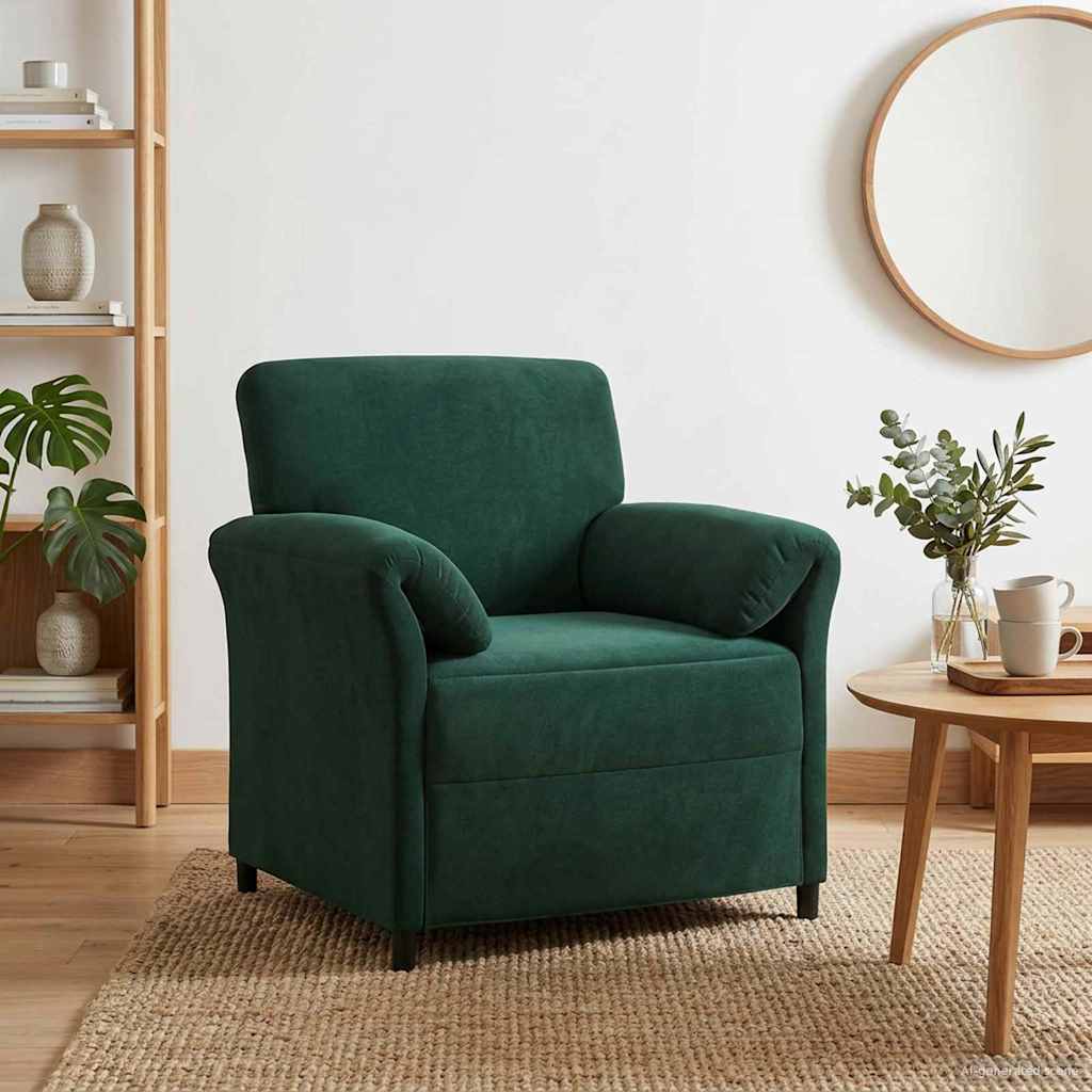 1-Sitzer Sofa Dunkelgrün 88 x 83 x 95 cm Samt