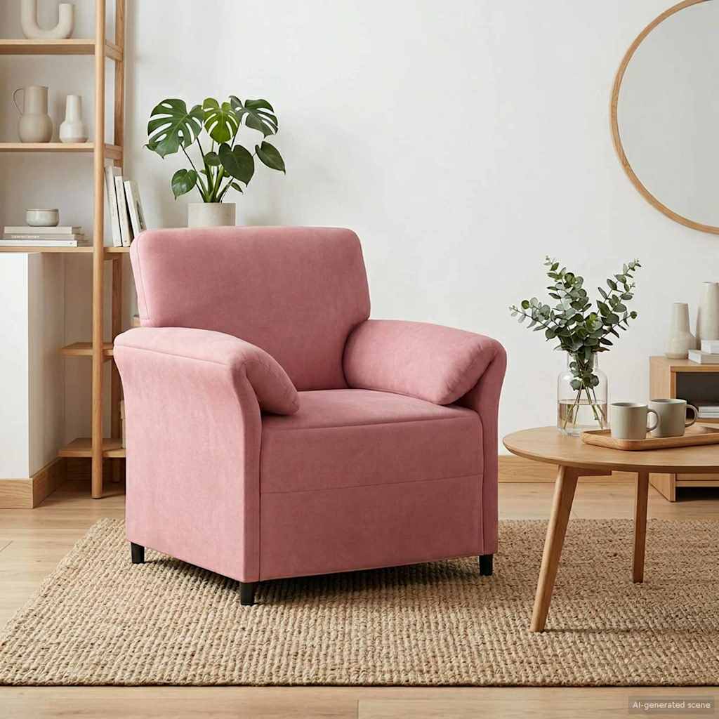 1-Sitzer Sofa Rosa 88 x 83 x 95 cm Samt