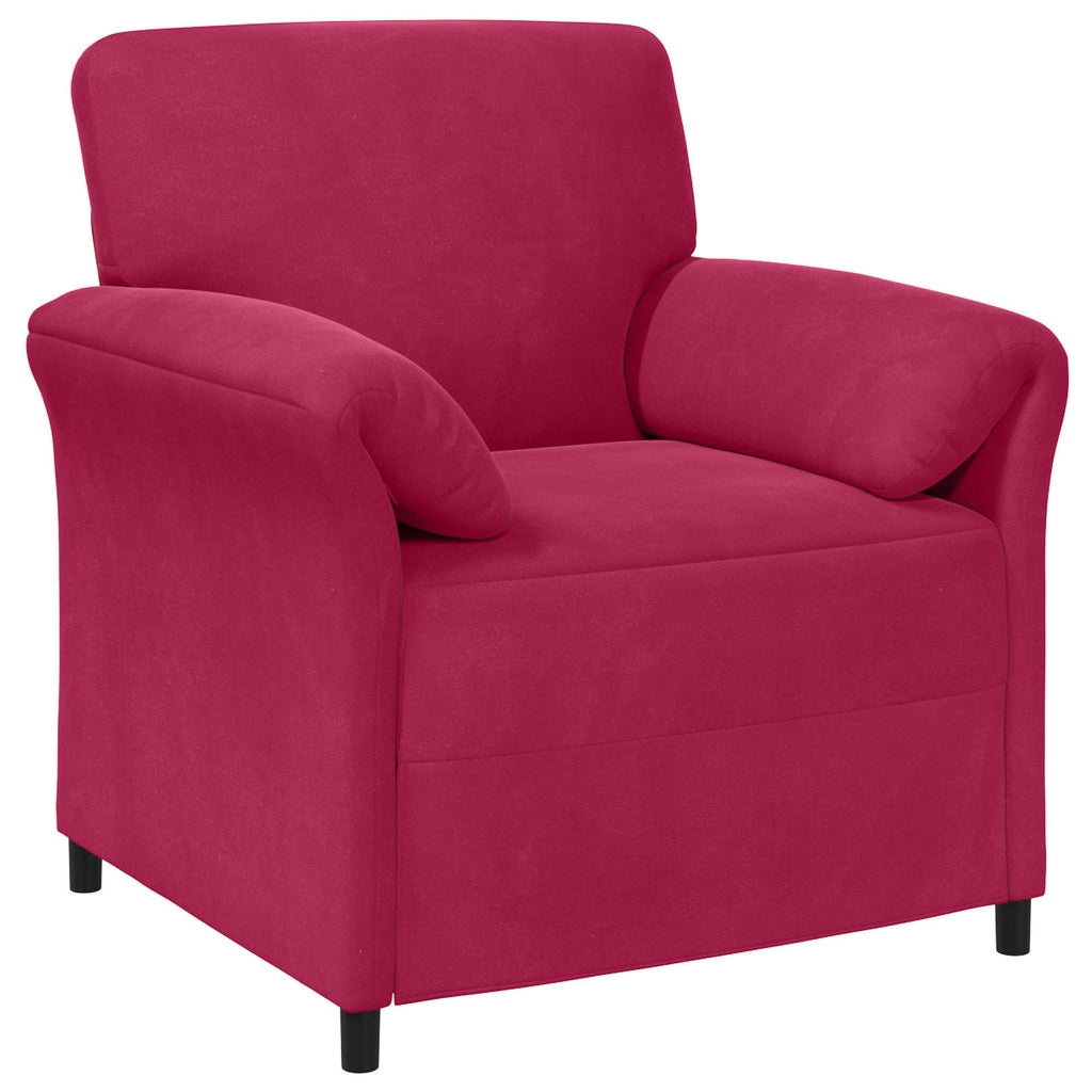 1-Sitzer Sofa Weinrot 88 x 83 x 95 cm Samt