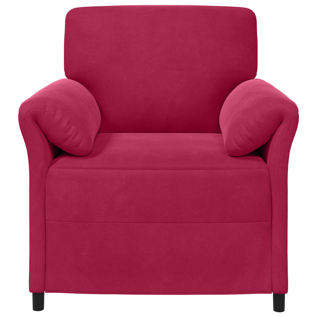 1-Sitzer Sofa Weinrot 88 x 83 x 95 cm Samt