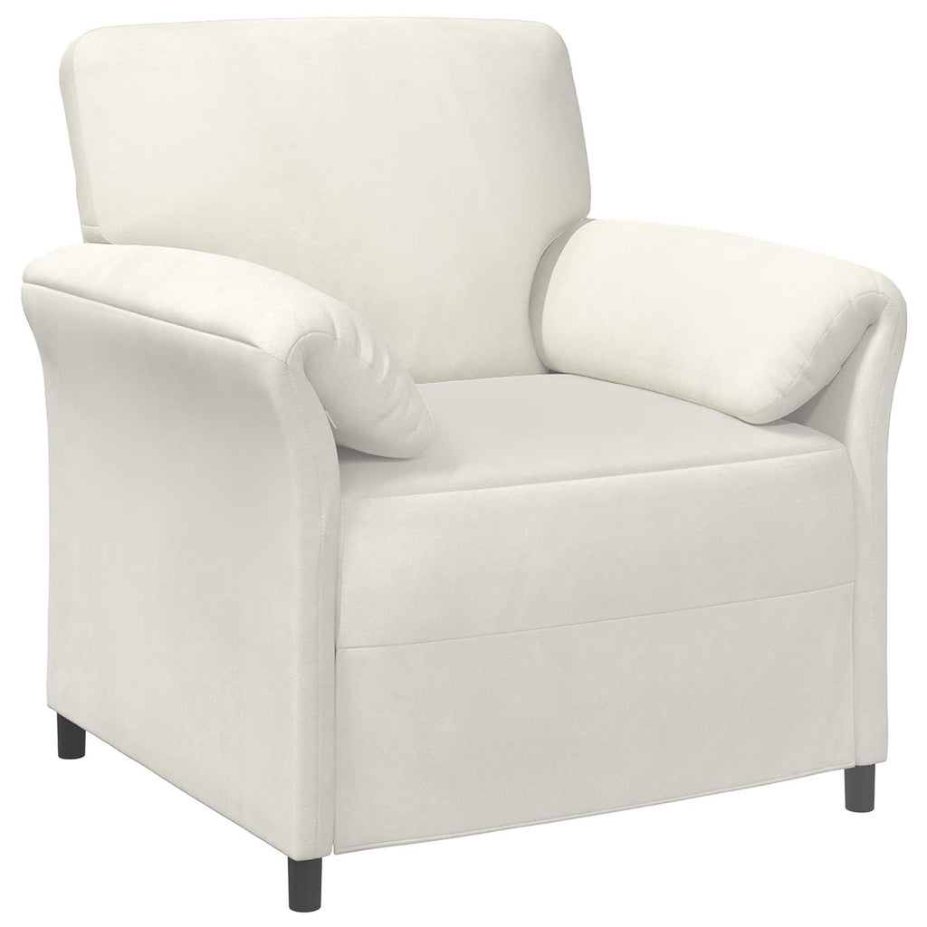 1-Sitzer Sofa Creme 88 x 83 x 95 cm Samt