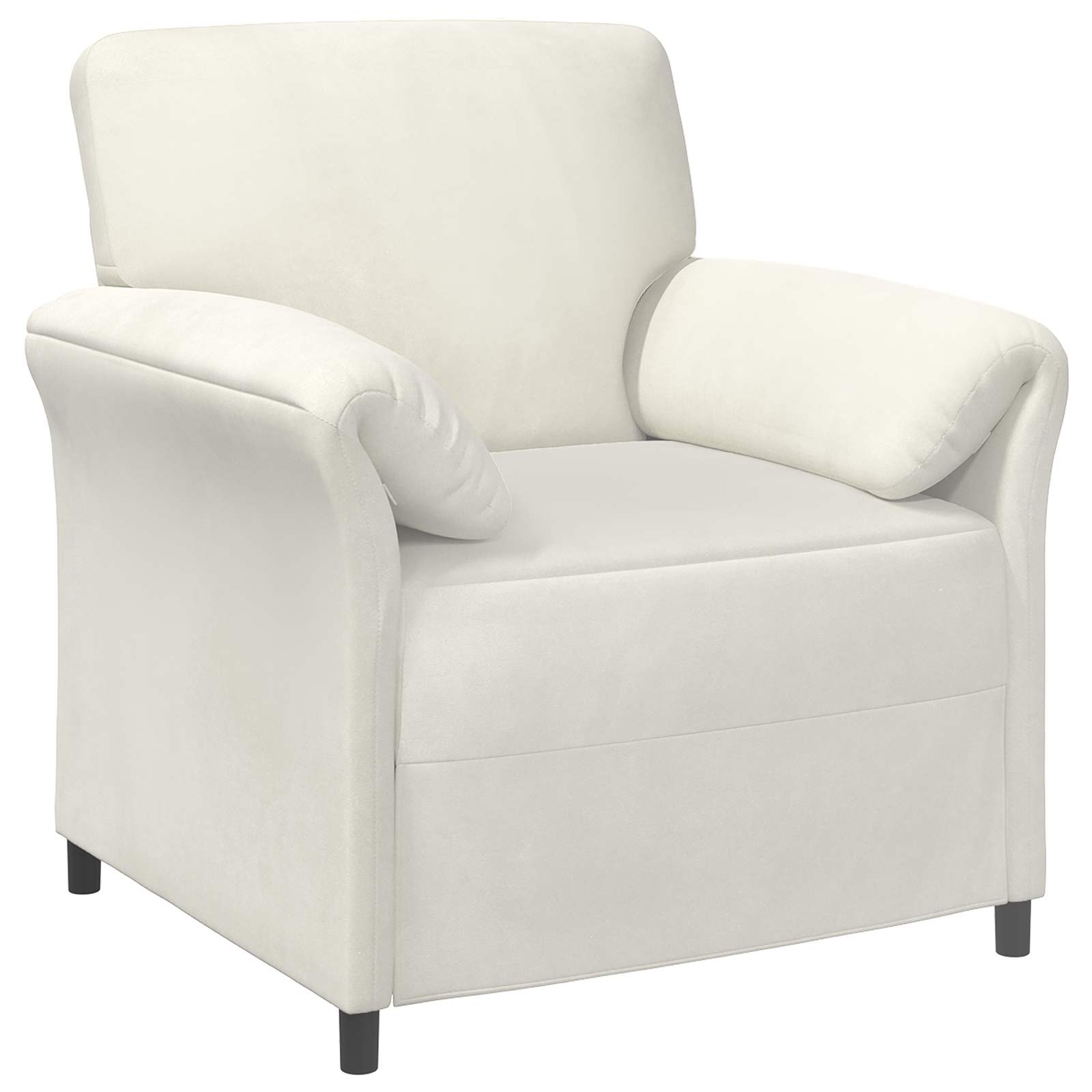 1-Sitzer Sofa Creme 88 x 83 x 95 cm Samt