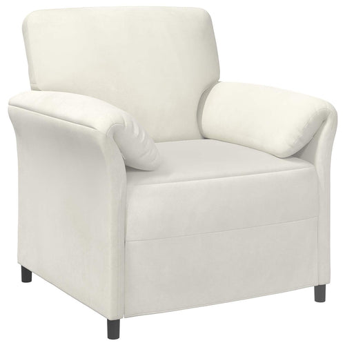 1-Sitzer Sofa Creme 88 x 83 x 95 cm Samt