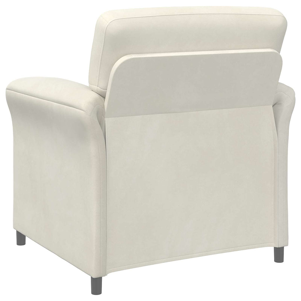 1-Sitzer Sofa Creme 88 x 83 x 95 cm Samt
