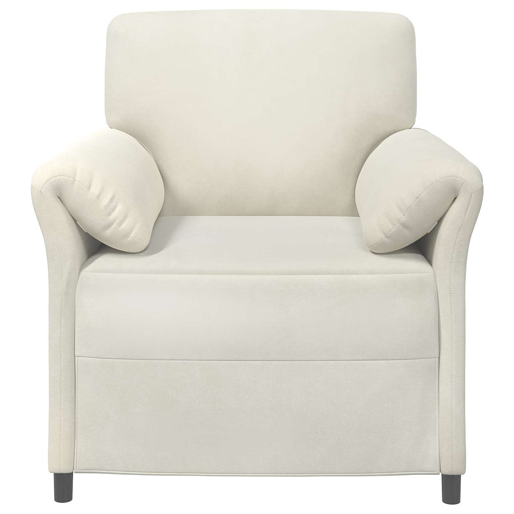1-Sitzer Sofa Creme 88 x 83 x 95 cm Samt