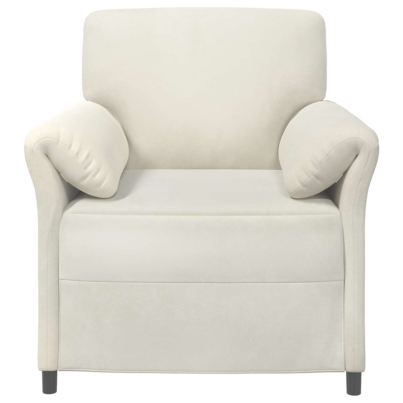 1-Sitzer Sofa Creme 88 x 83 x 95 cm Samt