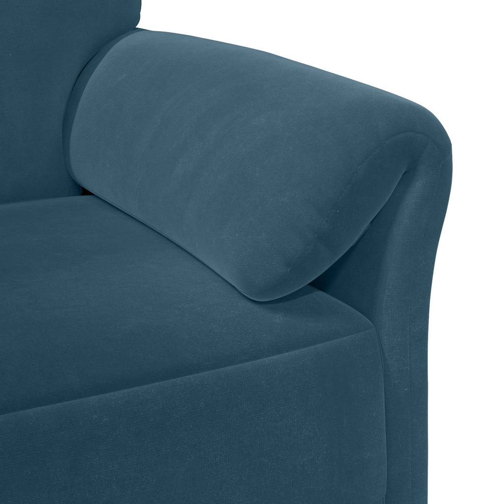 1-Sitzer Sofa Blau 88 x 83 x 95 cm Samt