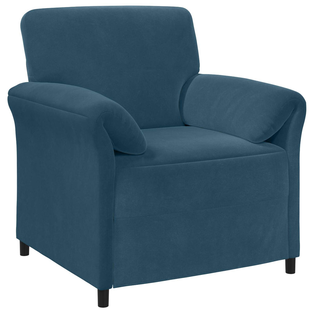 1-Sitzer Sofa Blau 88 x 83 x 95 cm Samt
